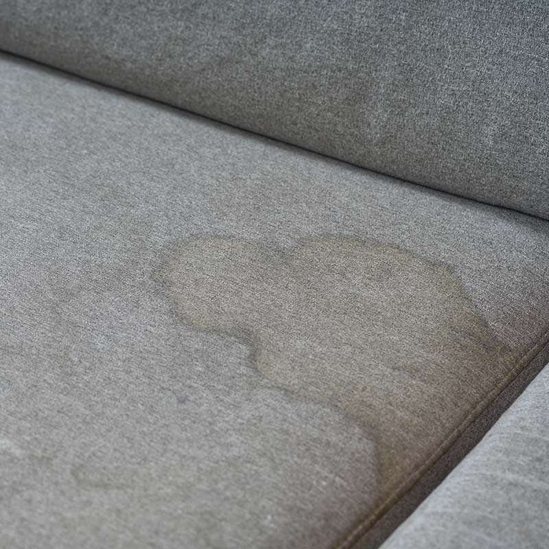 Fleck auf Sofapolster